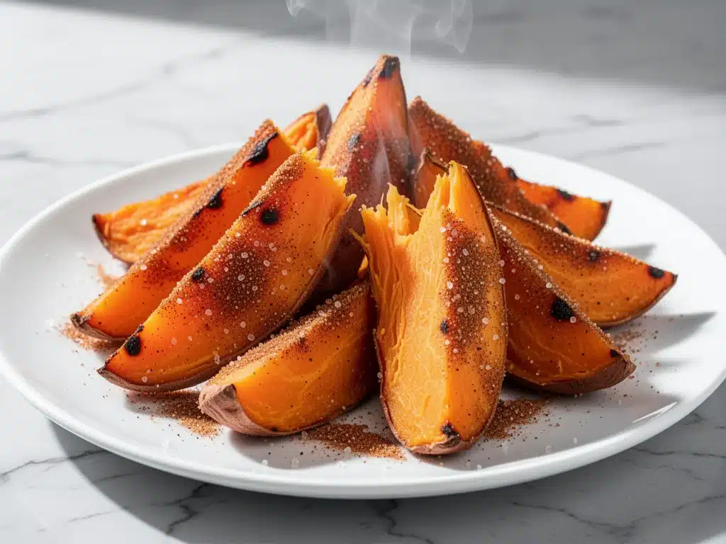 air fryer sweet potato wedges - featured image
