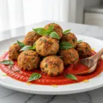 air fryer turkey meatballs - featured image