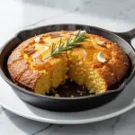 buttery garlic skillet cornbread - featured image