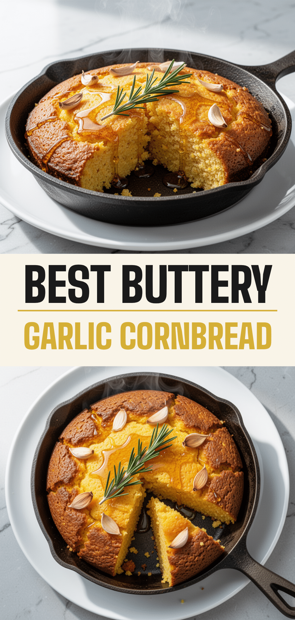 Buttery Garlic Skillet Cornbread with Honey Drizzle 5 buttery garlic skillet cornbread recipe