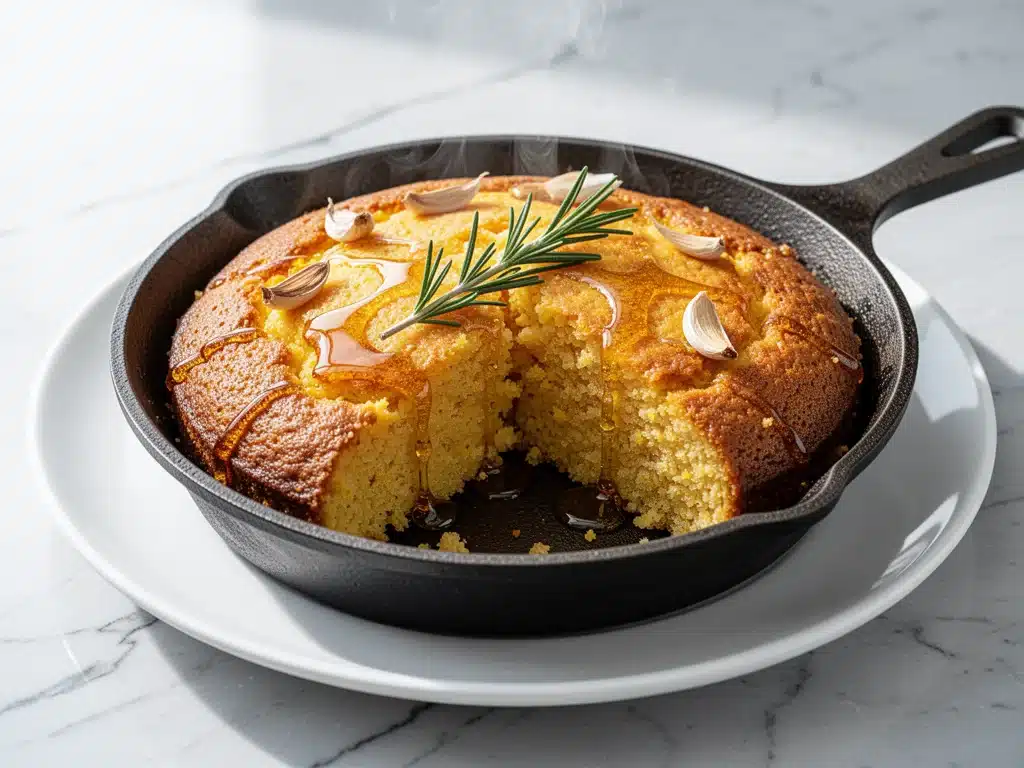 Home 3 buttery garlic skillet cornbread - featured image