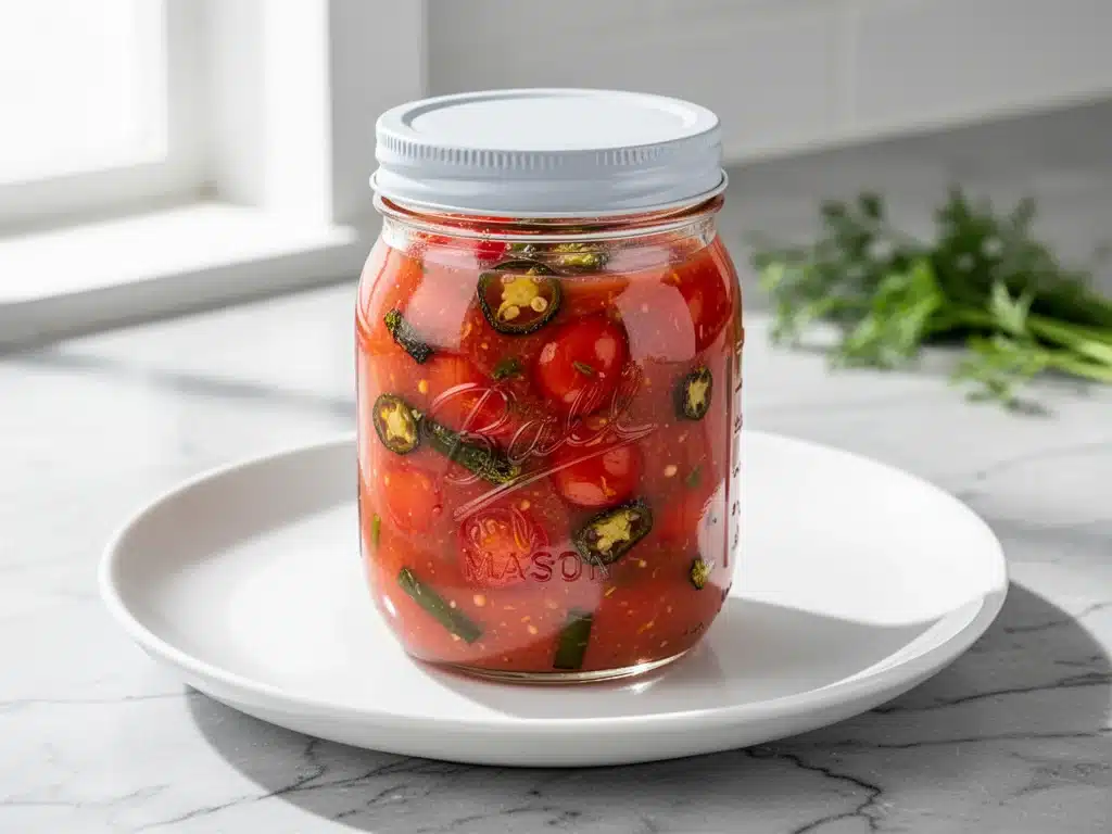 canned cherry tomato salsa - featured image