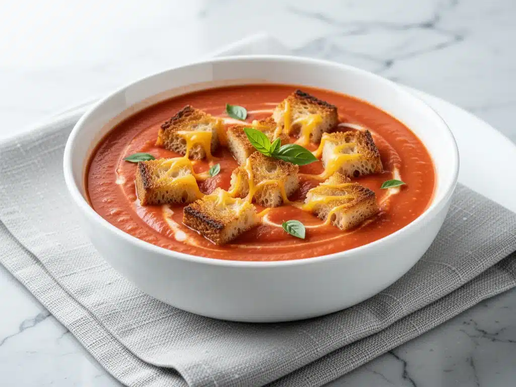 creamy fresh tomato soup - featured image