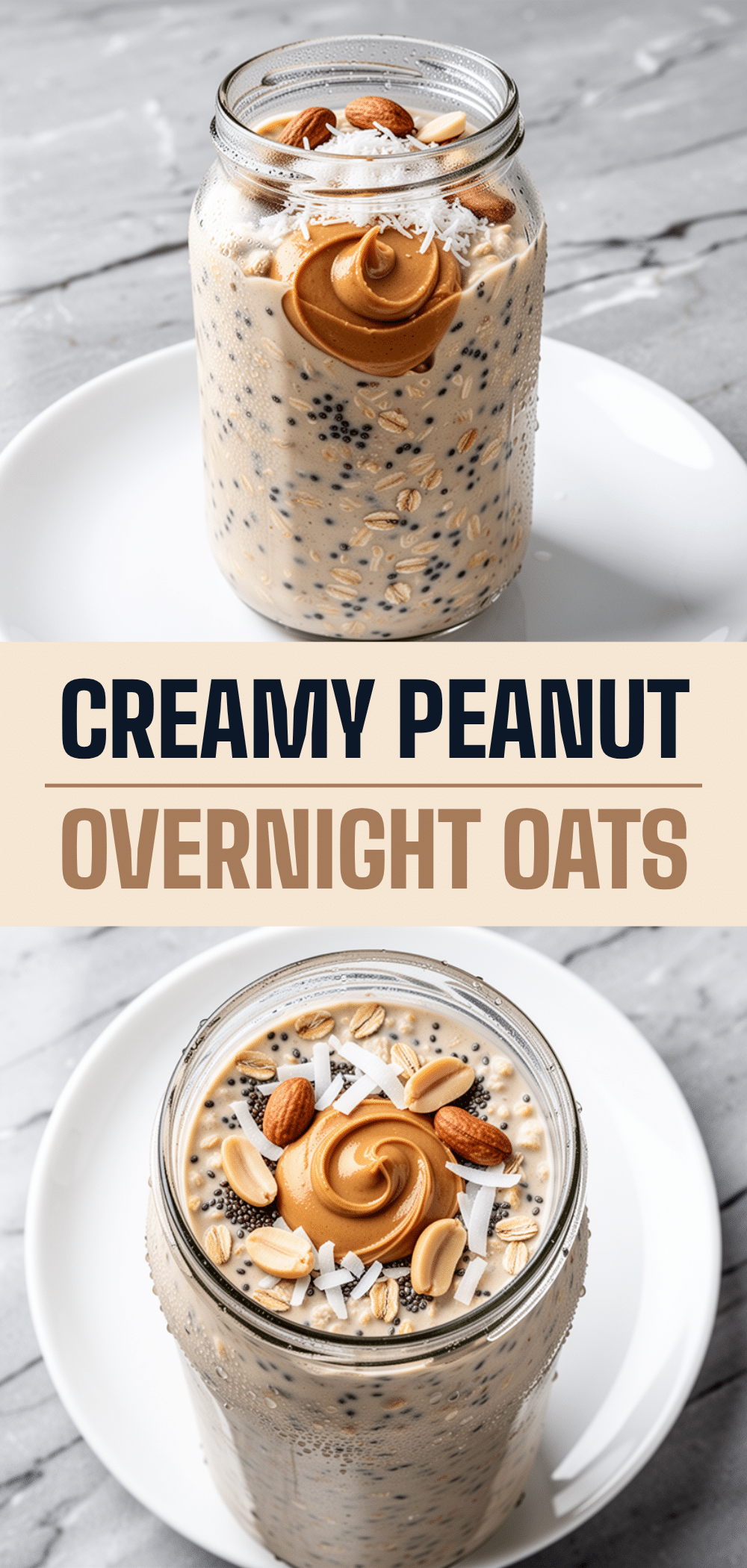Creamy Peanut Butter Overnight Oats with Chia Seeds: Easy 5-Ingredient Breakfast 5 creamy peanut butter overnight oats with chia seeds recipe