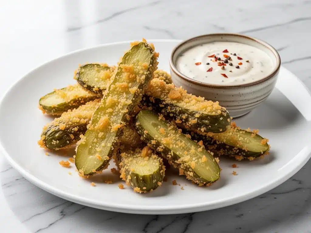 crispy fried pickles - featured image