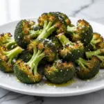 crispy garlic parmesan broccoli - featured image