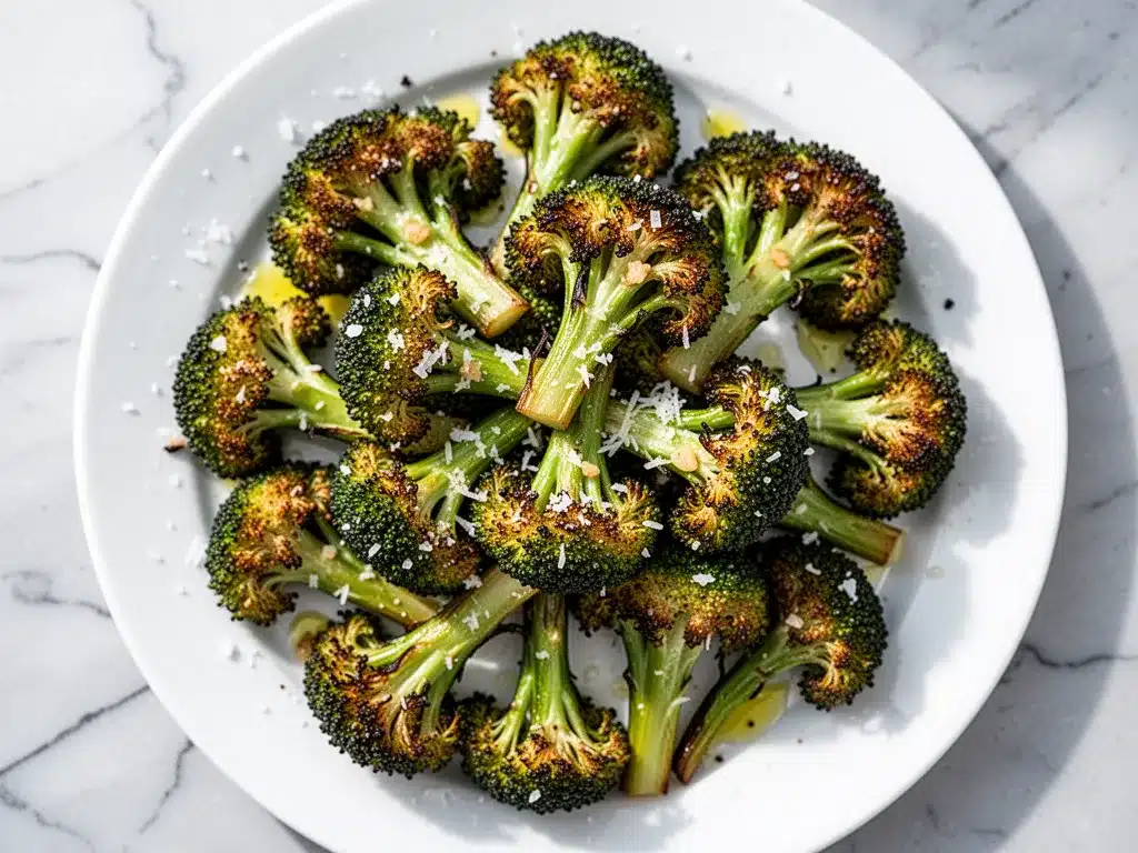 Crispy Garlic Parmesan Broccoli: 5-Step Sheet Pan Dinner 4 crispy garlic parmesan broccoli preparation steps