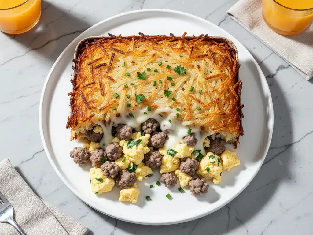 Crispy Hash Brown Breakfast Casserole: 5 Easy Make-Ahead Freezer Meals 4 crispy hash brown breakfast casserole preparation steps