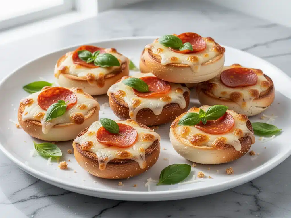 crispy pepperoni cheese bagel bites - featured image