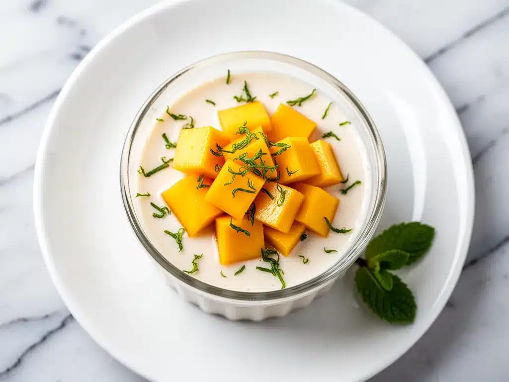 Dairy-Free Coconut Mango Panna Cotta: Easy No-Bake Recipe 4 dairy-free coconut mango panna cotta preparation steps