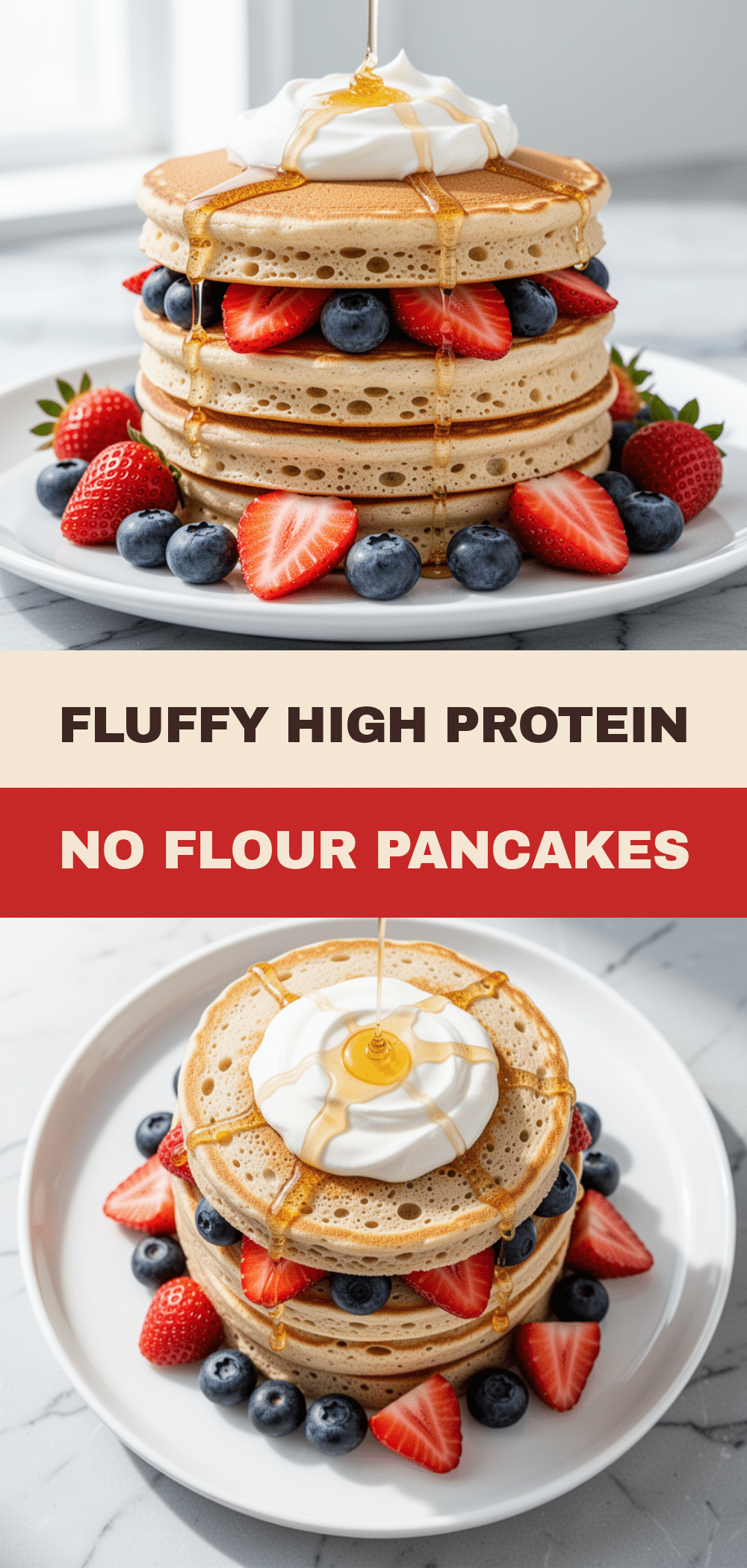 Fluffy Protein Pancakes: Easy 3-Ingredient High-Protein Breakfast 5 fluffy protein pancakes recipe