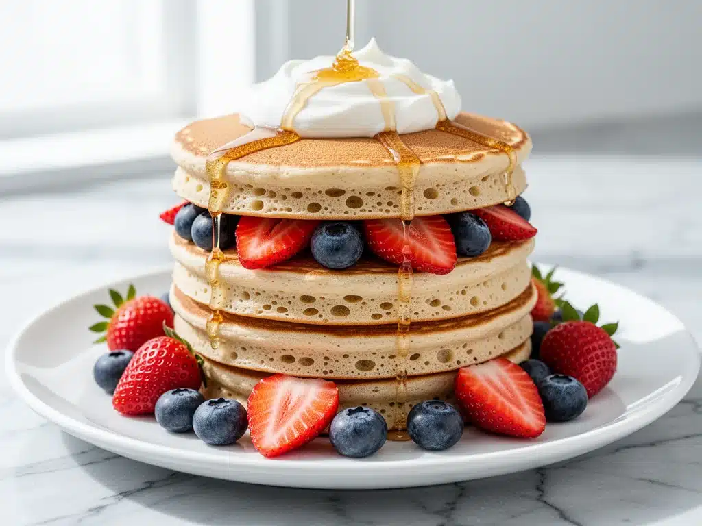 fluffy protein pancakes - featured image