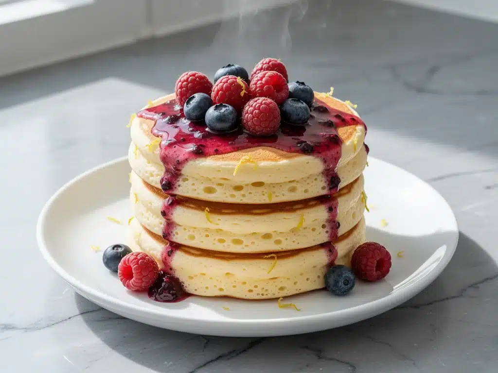 Fluffy Ricotta Lemon Pancakes - featured image