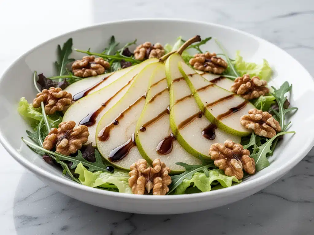 Fresh Pear and Walnut Salad - featured image