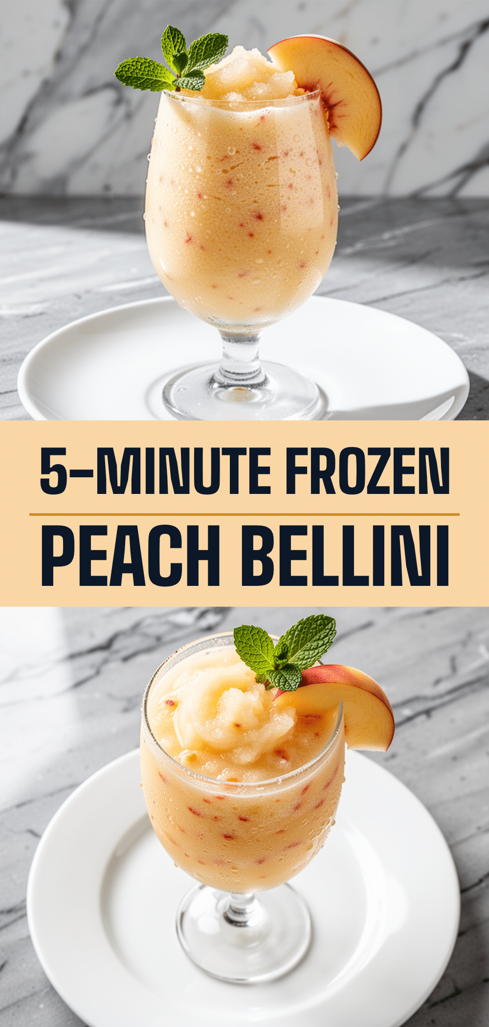 Frozen Peach Bellini Mocktail: 3 Easy Summer Drinks 5 frozen peach bellini mocktail recipe