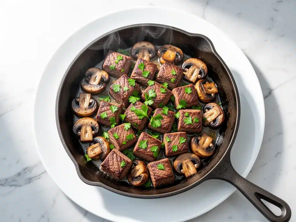 Garlic Butter Steak Bites: Easy 20-Minute Weeknight Dinner 4 garlic butter steak bites preparation steps