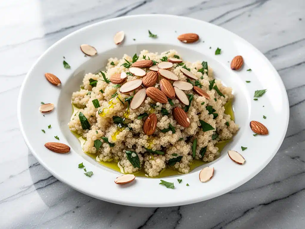 garlic herb quinoa pilaf - featured image