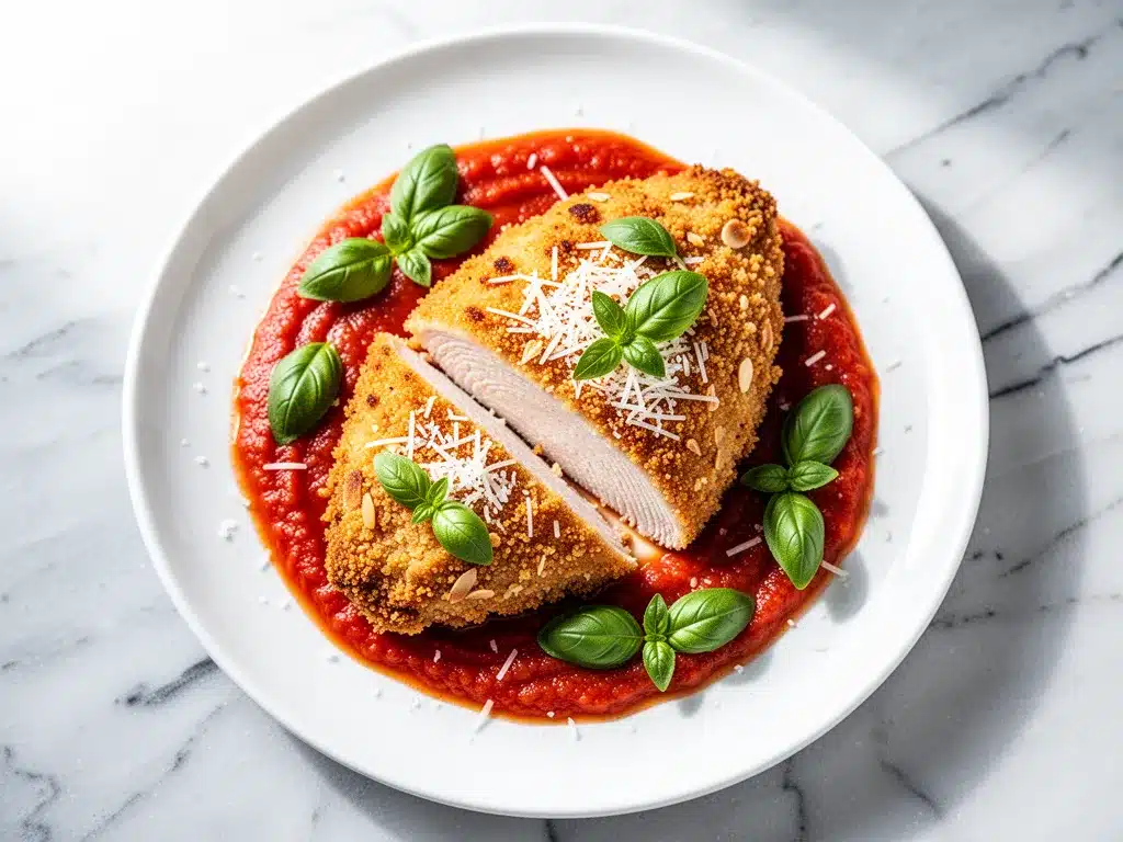 Gluten-Free Chicken Parmesan: Easy Almond Flour Recipe 4 gluten-free chicken parmesan preparation steps