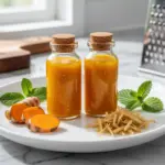 golden turmeric ginger immunity shot - featured image