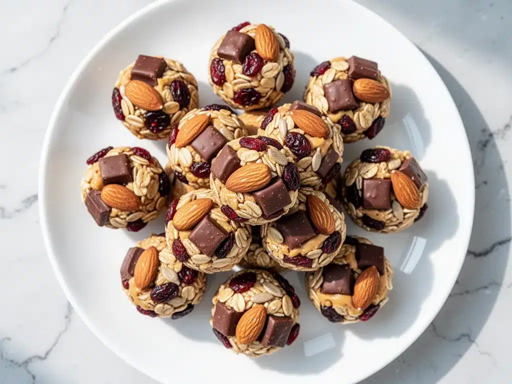 Healthy No-Bake Trail Mix Bites: Easy 5-Ingredient Dark Chocolate Snack 4 healthy no-bake trail mix bites preparation steps