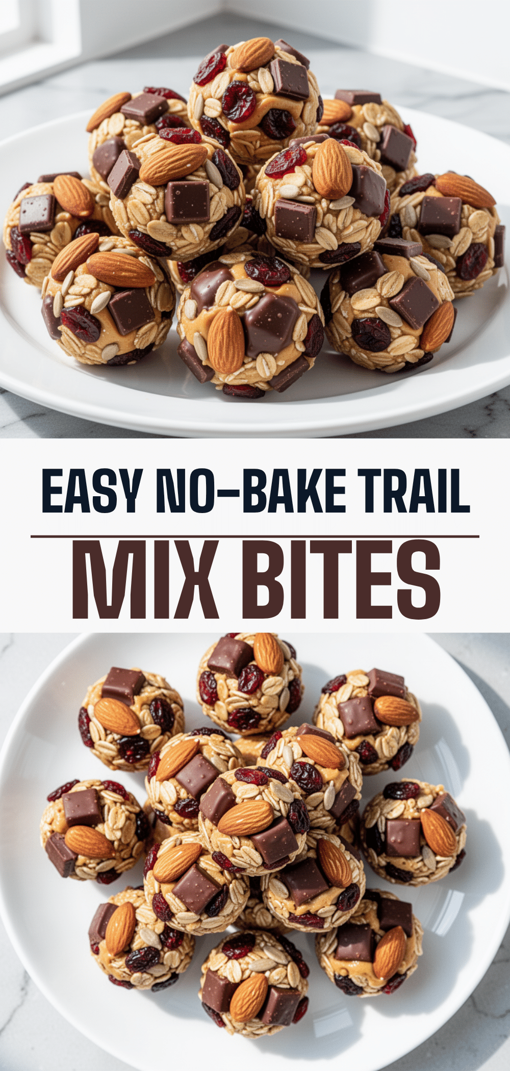 Healthy No-Bake Trail Mix Bites: Easy 5-Ingredient Dark Chocolate Snack 5 healthy no-bake trail mix bites recipe
