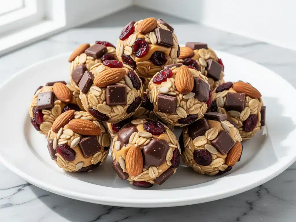 healthy no-bake trail mix bites - featured image