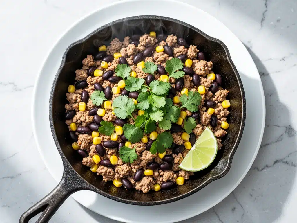 High-Protein Turkey Taco Skillet: Easy Weeknight Dinner 4 high-protein turkey taco skillet preparation steps