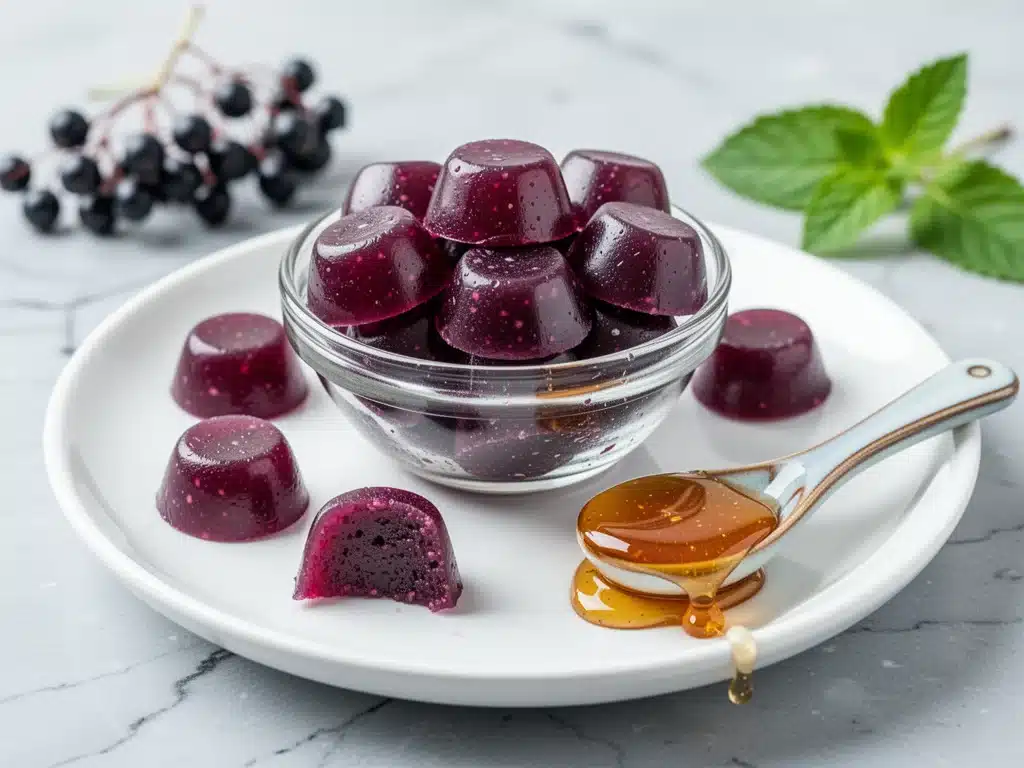 homemade elderberry gummies - featured image
