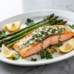 Keto Garlic Butter Baked Salmon - featured image