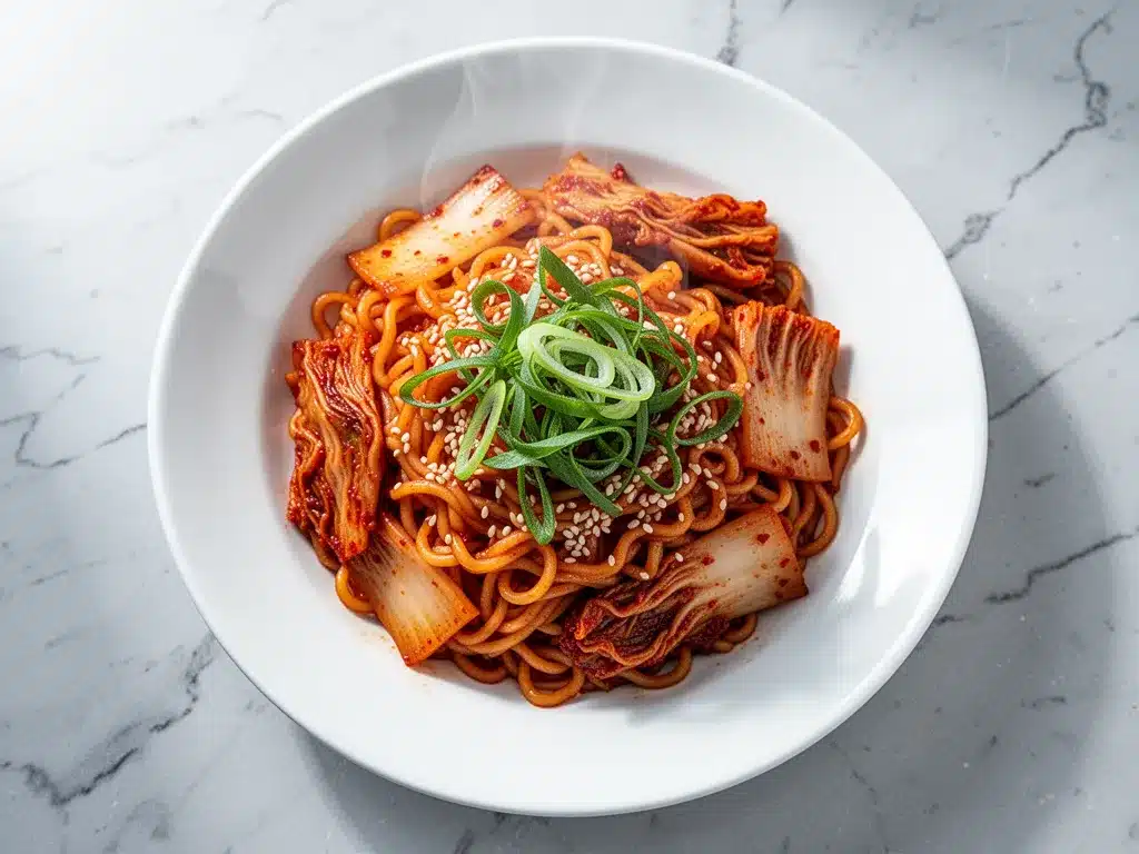 Kimchi Ramen Noodle Stir-Fry: 5-Min Easy Weeknight Dinner 4 kimchi ramen noodle stir-fry preparation steps