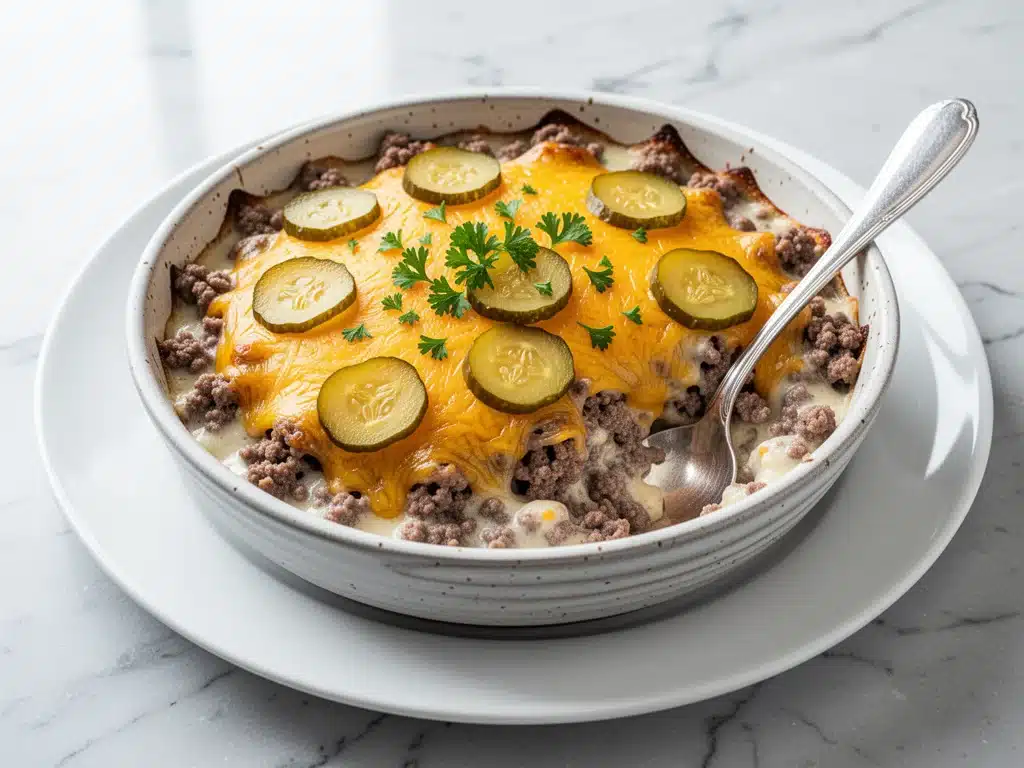 Loaded Cheeseburger Casserole - featured image