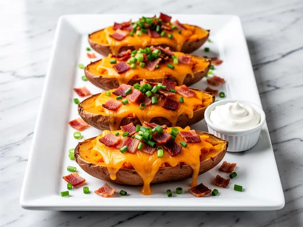 loaded sweet potato skins - featured image