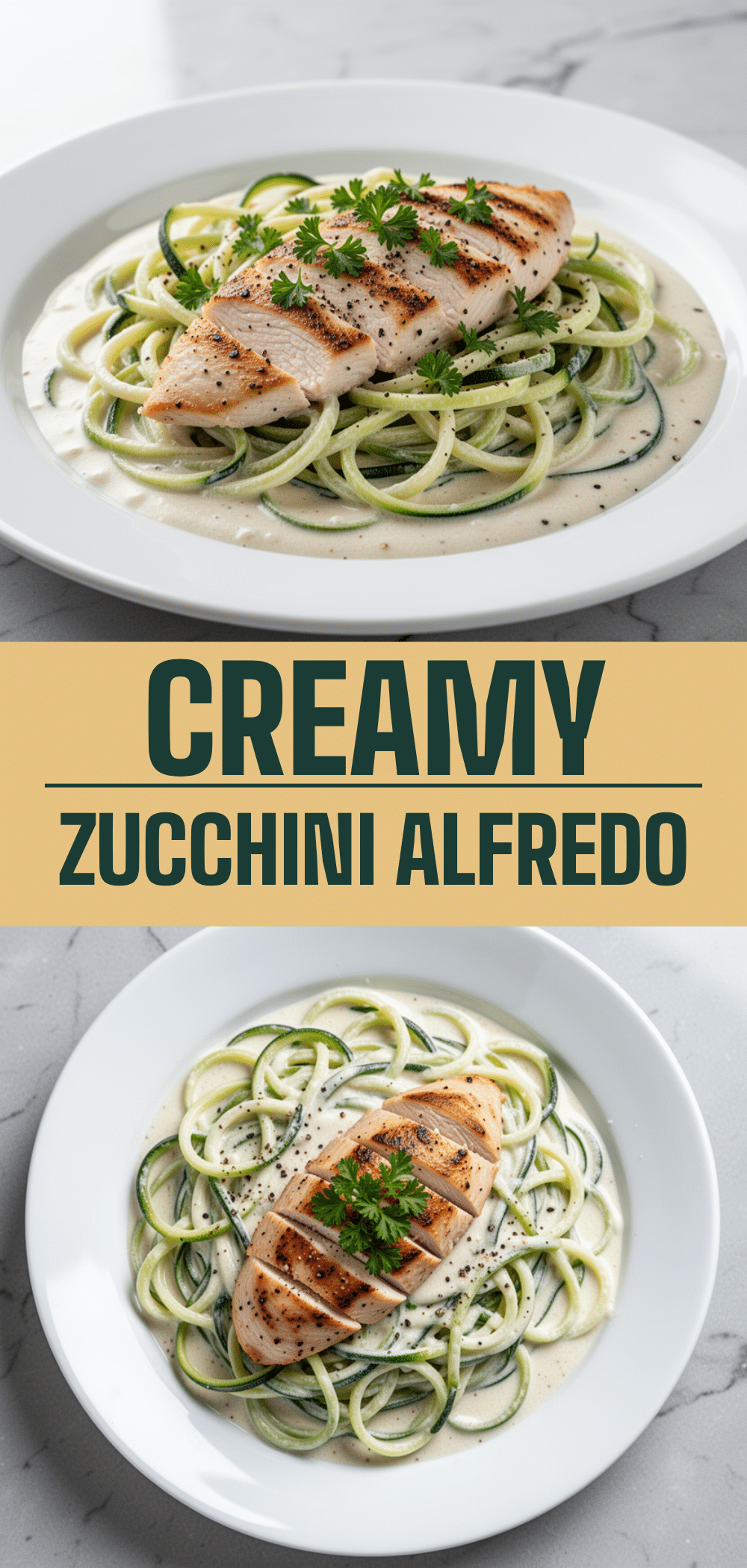 Low-Carb Zucchini Noodle Chicken Alfredo: 15-Minute Healthy Weeknight Dinner 5 low-carb zucchini noodle chicken alfredo recipe