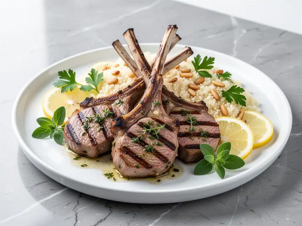Mediterranean grilled lamb chops - featured image