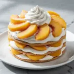 no-bake peach icebox cake - featured image
