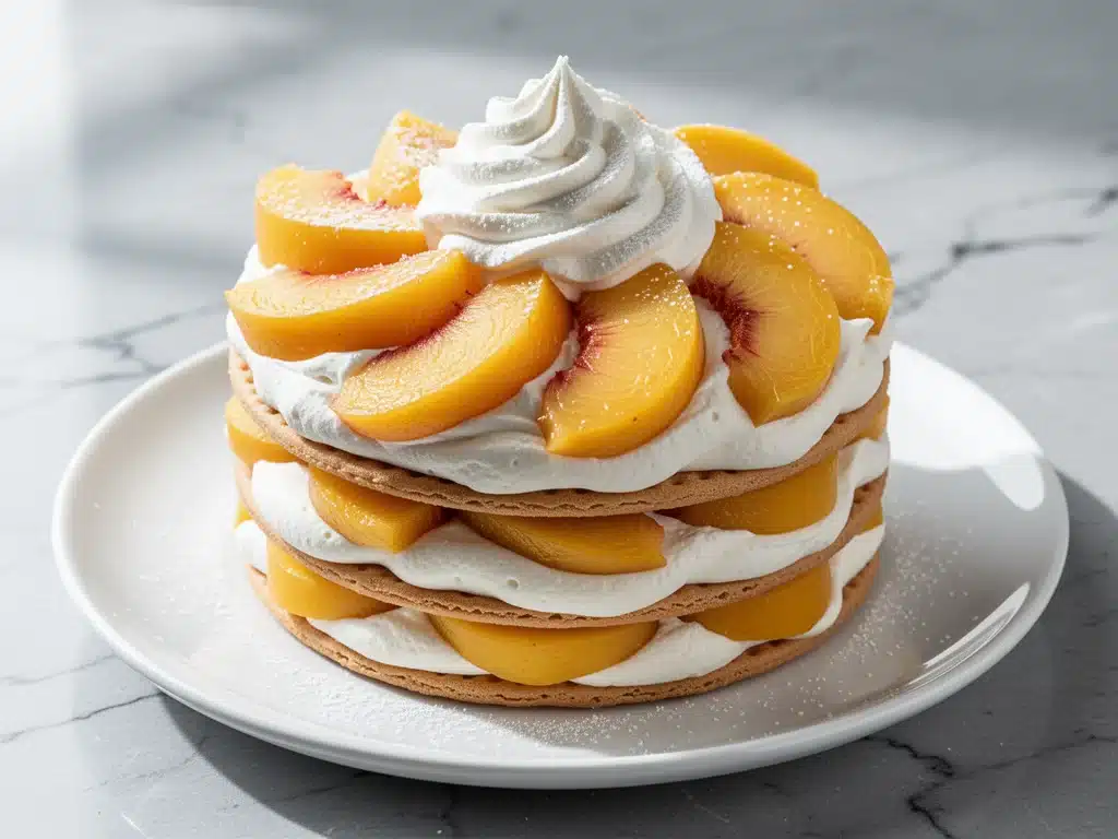 no-bake peach icebox cake - featured image