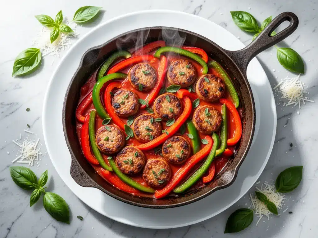 One-Pan Sausage and Peppers Skillet: Easy 30-Minute Dinner 4 One-Pan Sausage and Peppers Skillet preparation steps