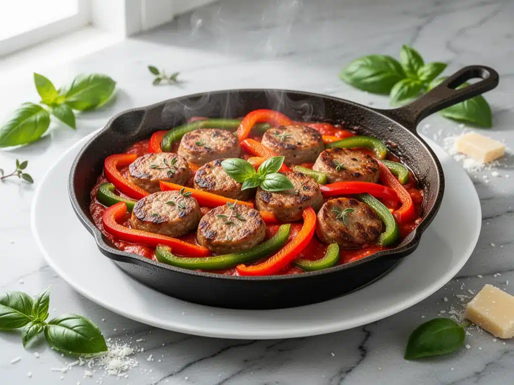 Home 8 One-Pan Sausage and Peppers Skillet - featured image