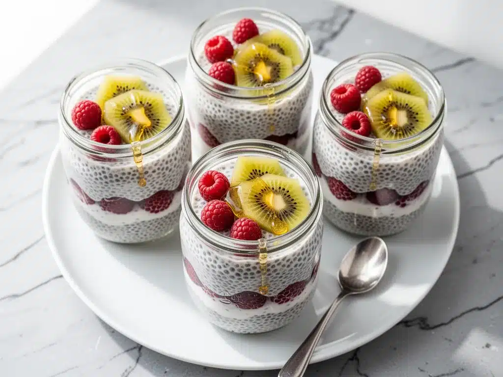 Overnight Chia Pudding: 3 Easy Grab-and-Go Cups 4 overnight chia pudding preparation steps
