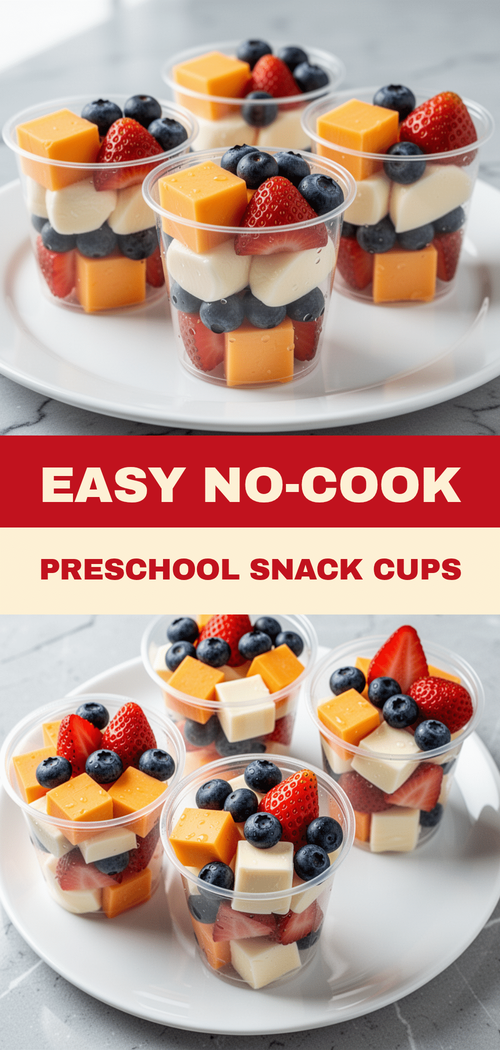 Preschool Snack Cups: Easy Back-to-School Fruit & Cheese 5 preschool snack cups recipe