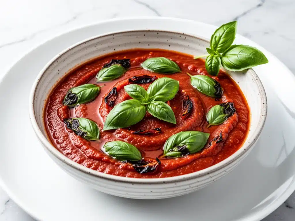 roasted cherry tomato basil sauce - featured image