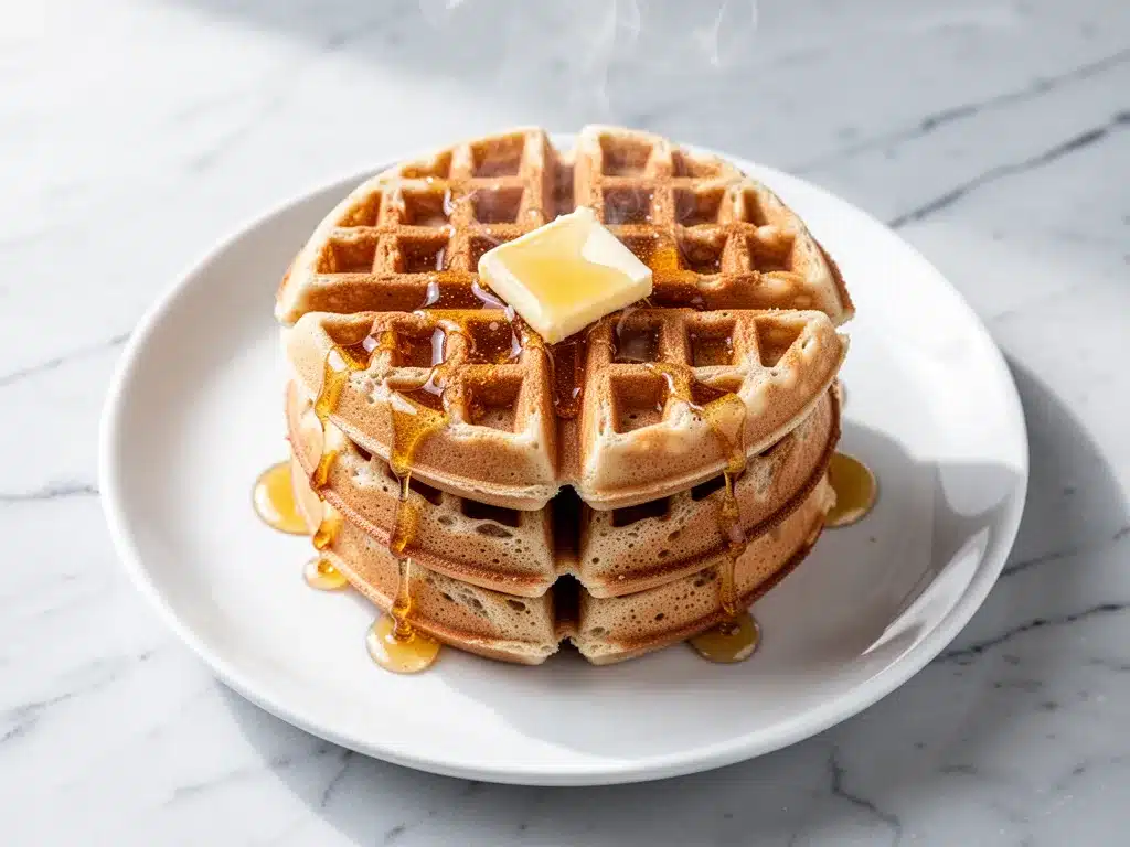 Fluffy Sourdough Discard Waffles: Easy Maple Butter Recipe 4 sourdough discard waffles preparation steps