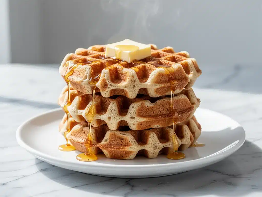 sourdough discard waffles - featured image