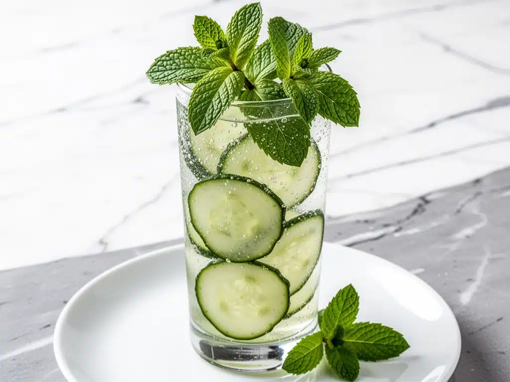 Sparkling Elderflower Cucumber Mocktail - featured image