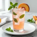 Sparkling Peach Basil Lemonade - featured image