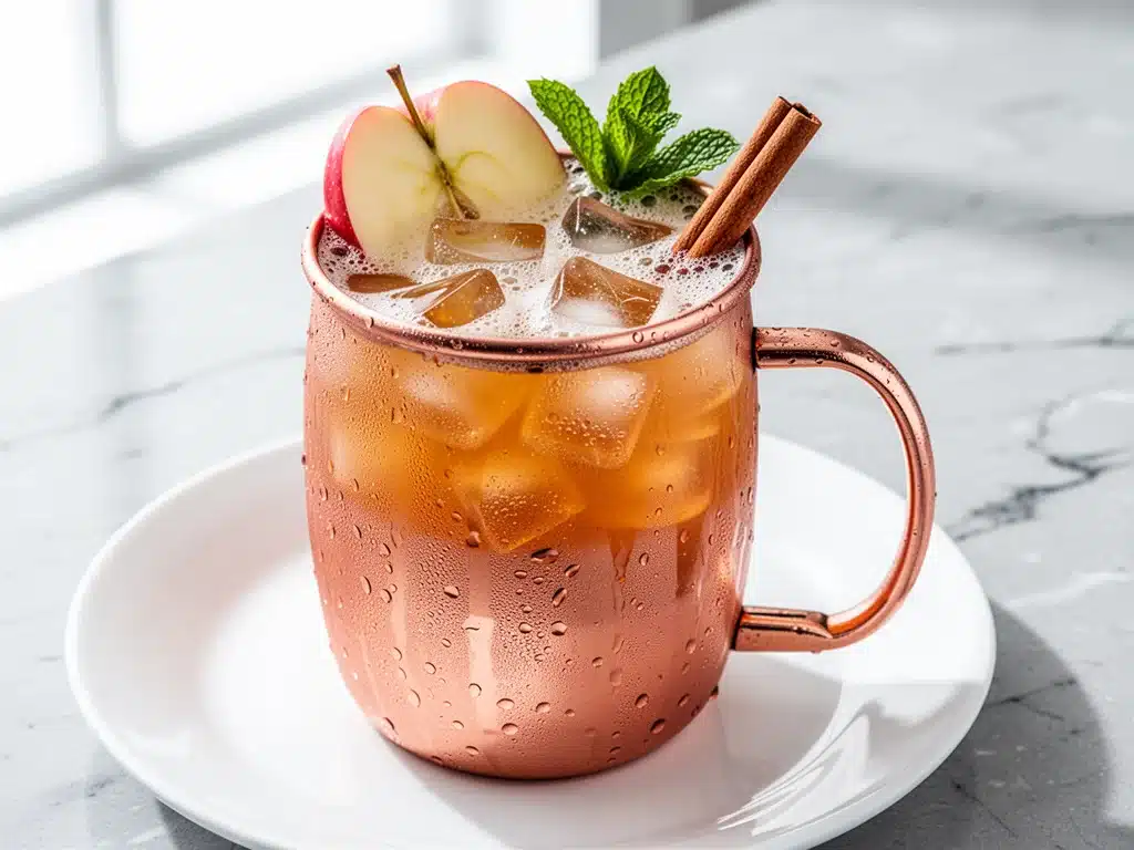 spiced apple cider mule - featured image