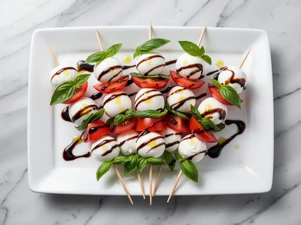 Warm Caprese Skewers: Easy 5-Minute Weeknight Appetizer 4 warm caprese skewers preparation steps