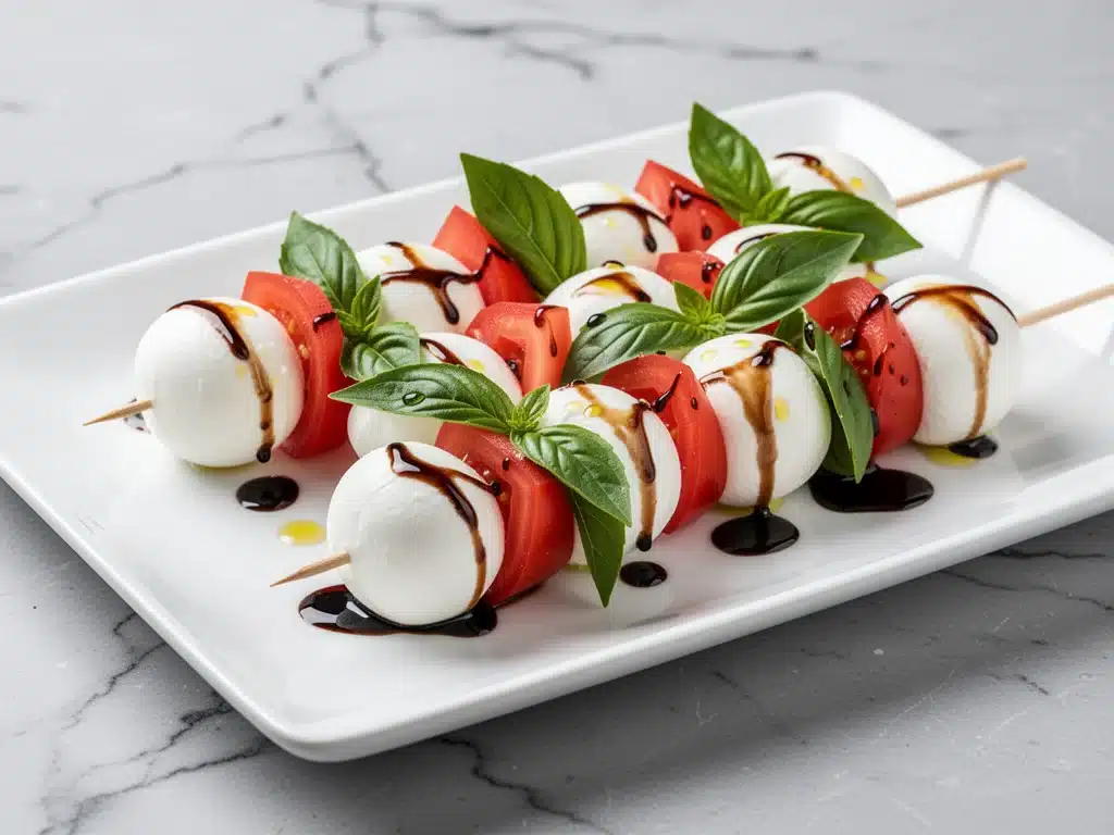 warm caprese skewers - featured image