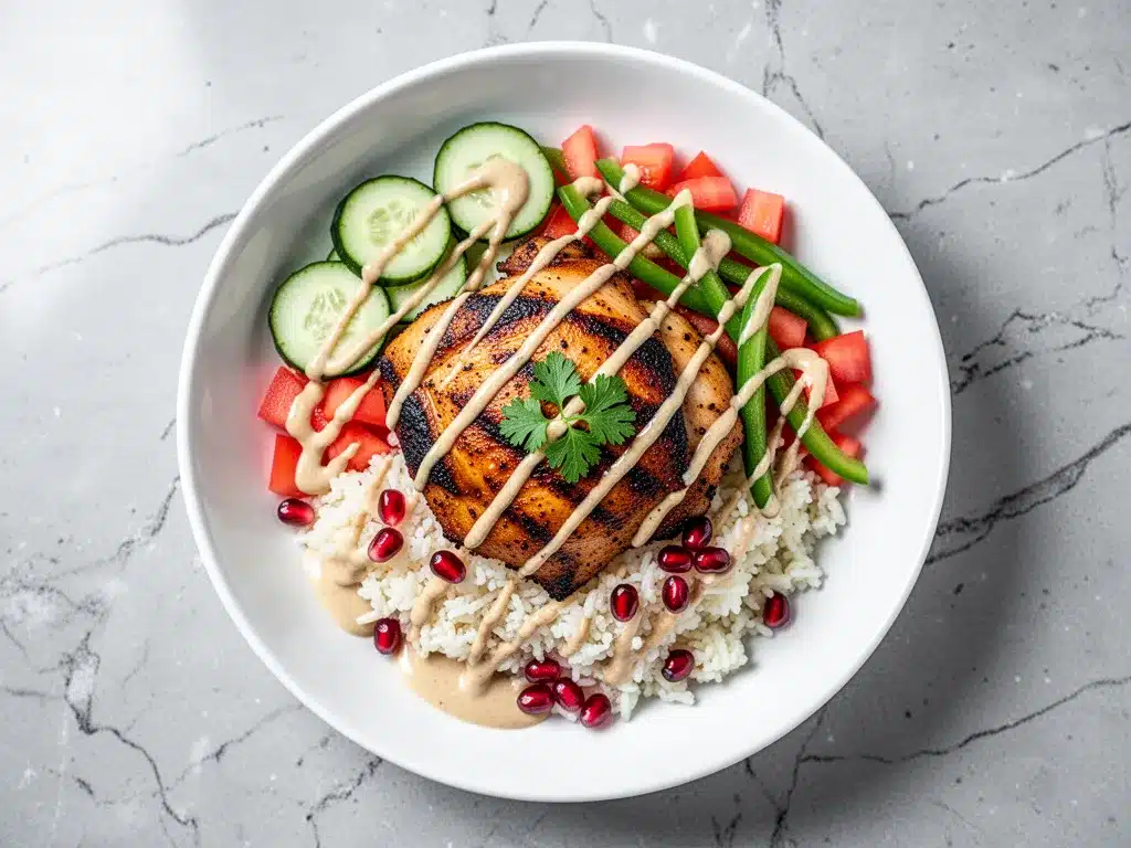 Whole30 Grilled Chicken Shawarma Bowls: 5-Ingredient Tahini Recipe 4 Whole30 Grilled Chicken Shawarma Bowls preparation steps