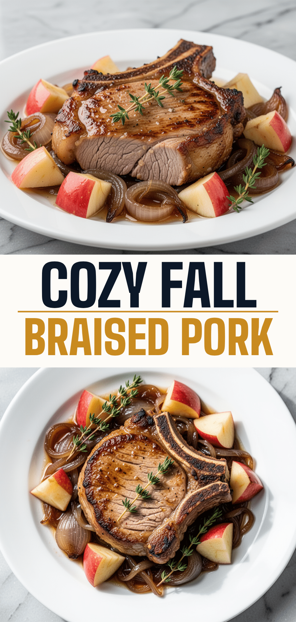 Cozy Fall Apple Cider Braised Pork Chops: 4 Ingredients 5 apple cider braised pork chops recipe